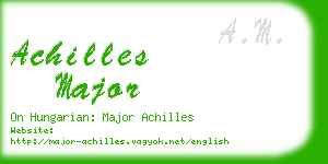achilles major business card